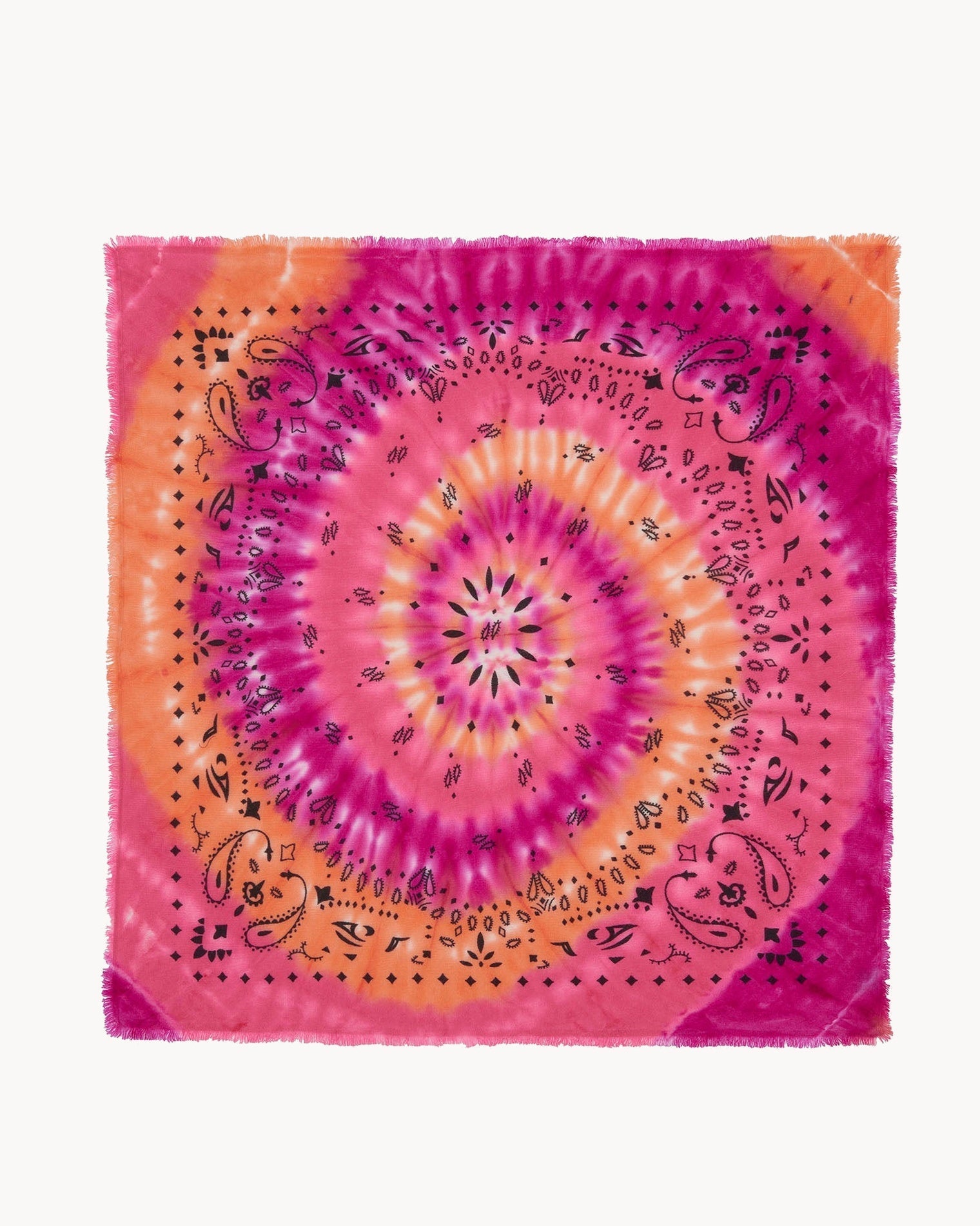 KUJTEN Large Bandana Hachiko Sunny Print Neon Pink - Bandana