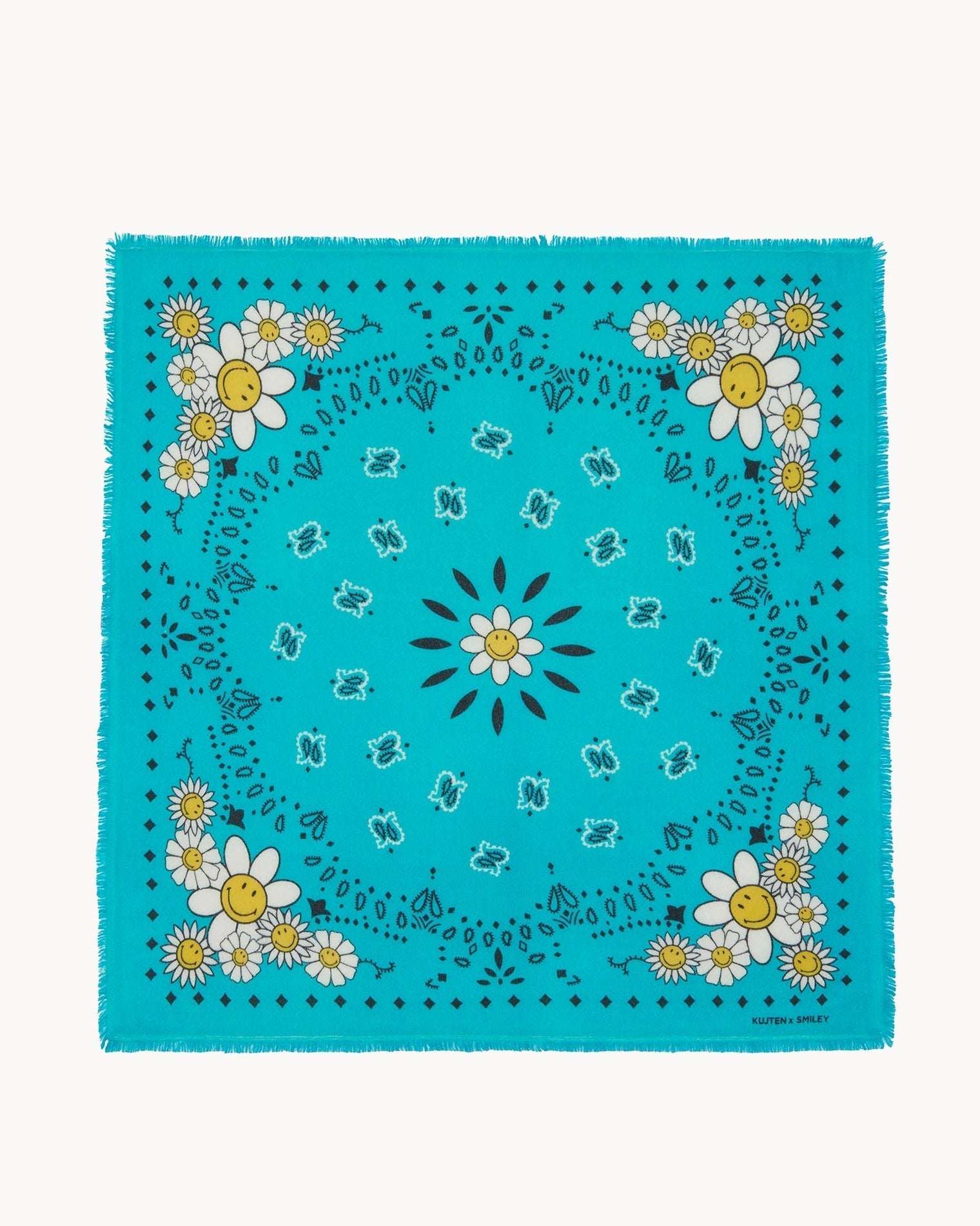 KUJTEN Bandana Hachiko Bico Smiley Turquoise Green - Bandana