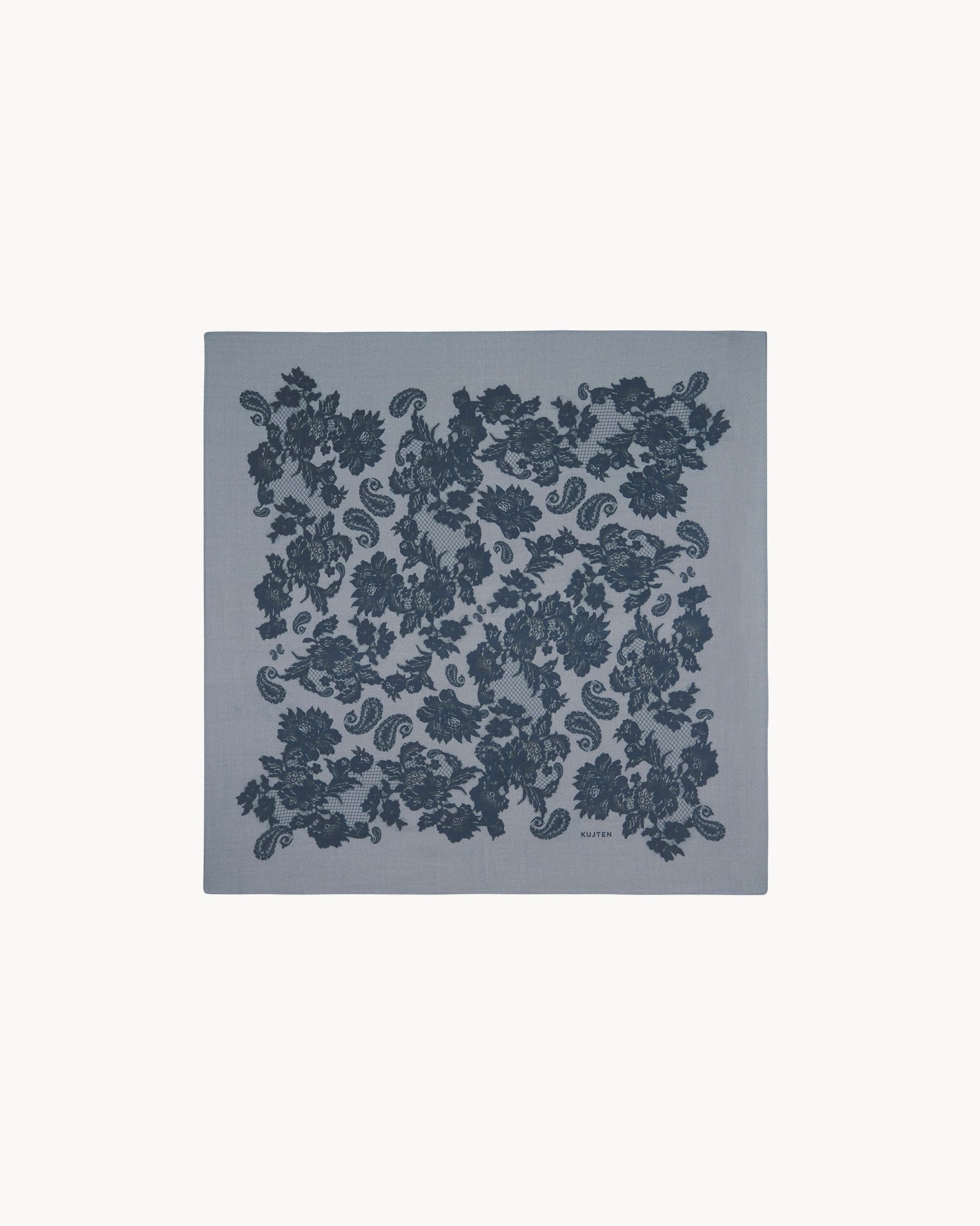 KUJTEN Small Bandana Hachi Lace Flannel Gray - Bandana