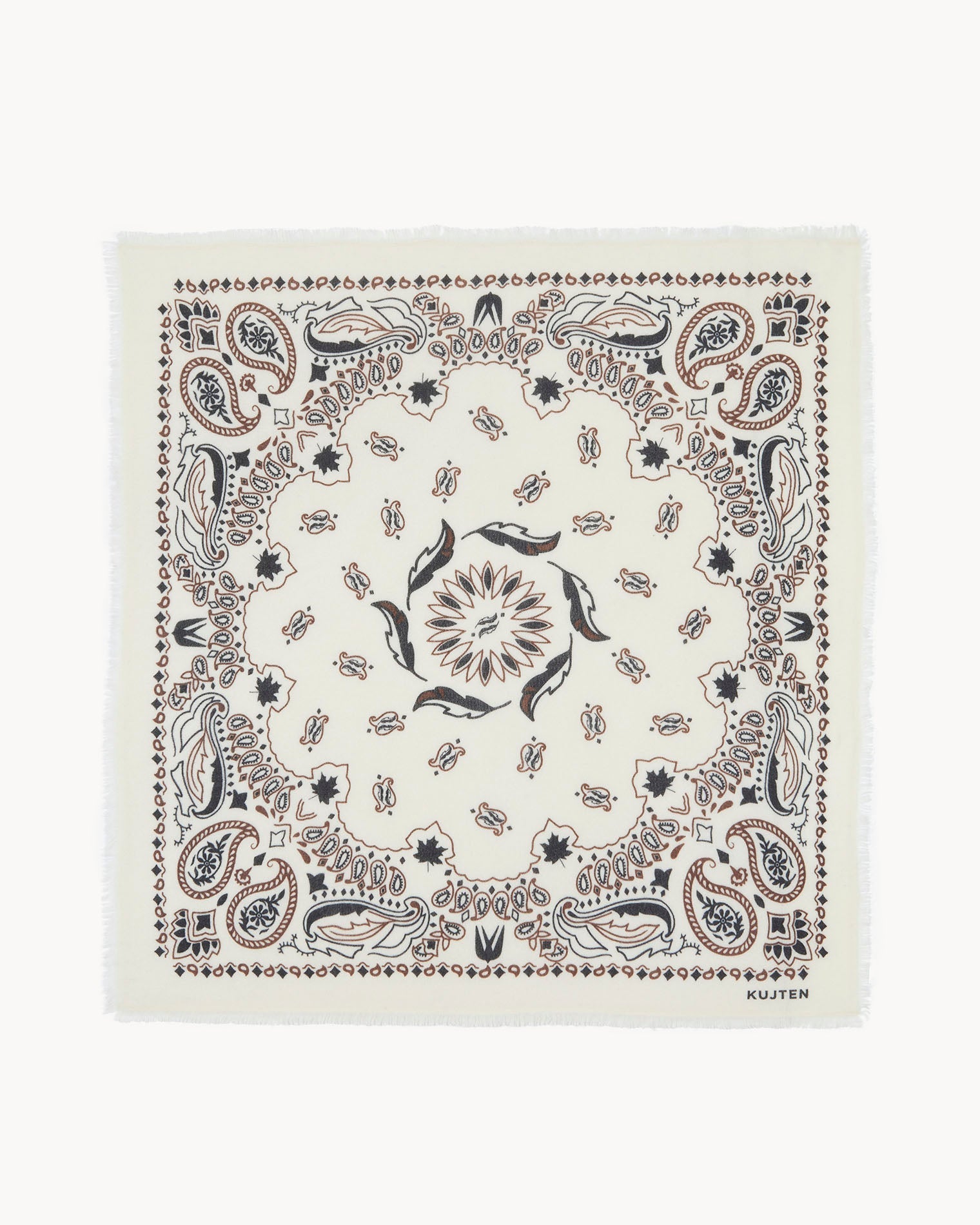 KUJTEN Large Bandana Hachiko Feather Bico White - Bandana
