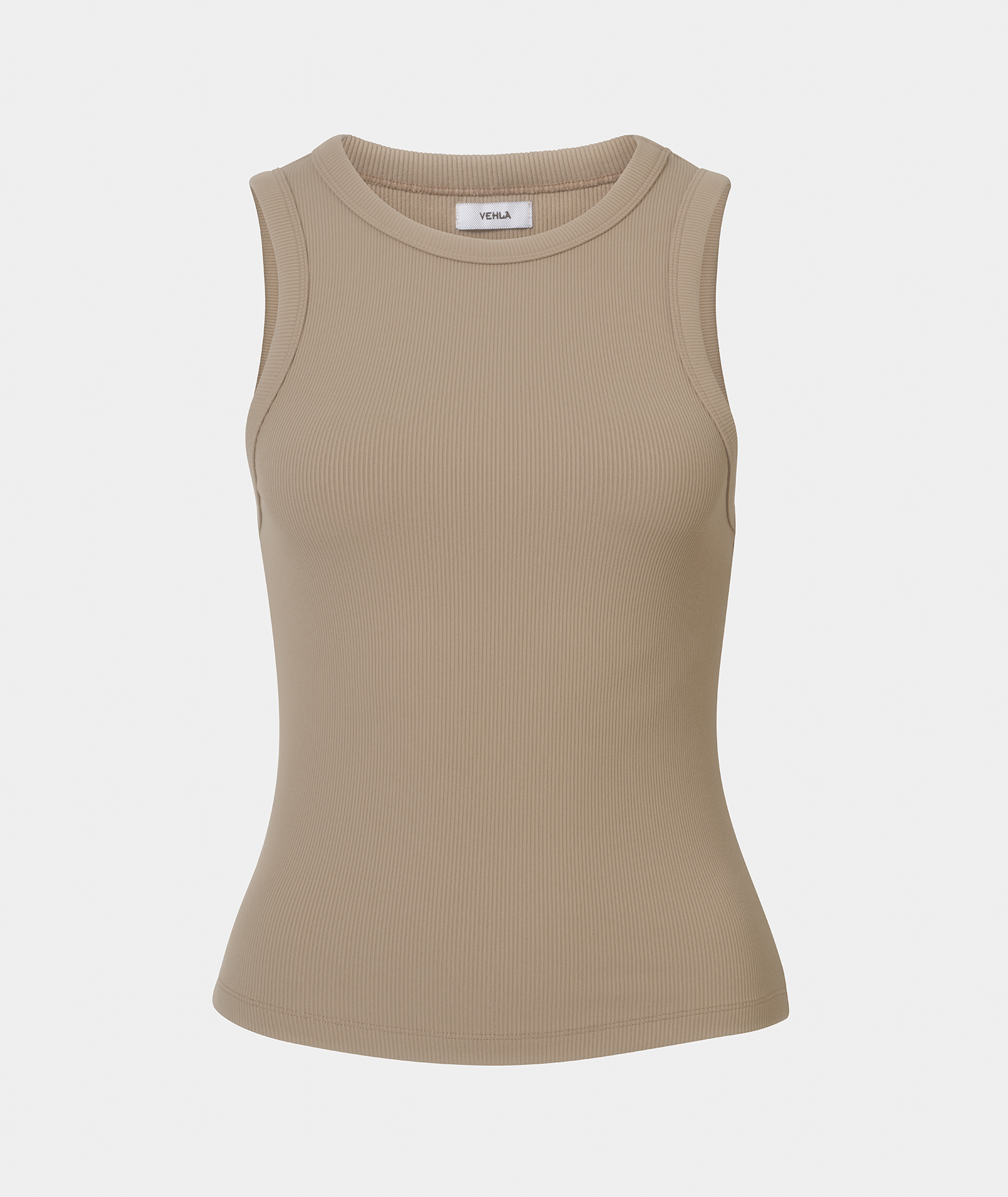 VEHLA RIBBED TANK - TAUPE - Ribbed Atlet