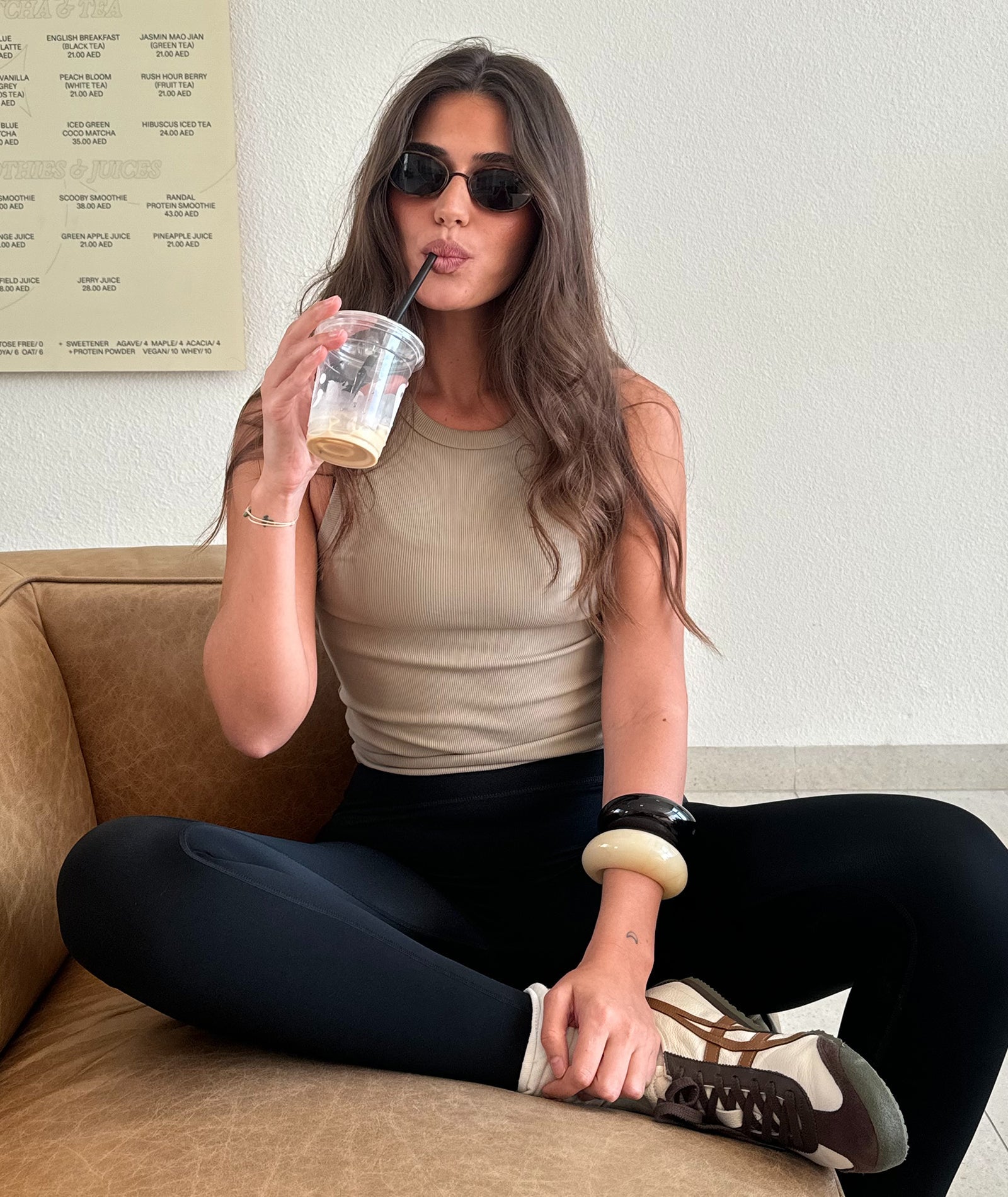 VEHLA RIBBED TANK - TAUPE - Ribbed Atlet